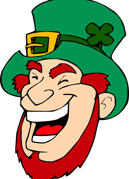 A Leprechaun laughing